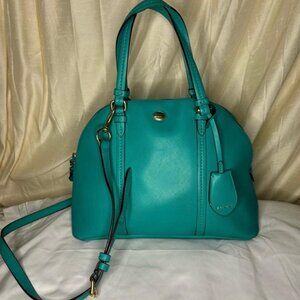 Coach Peyton Leather Cora Domed Satchel